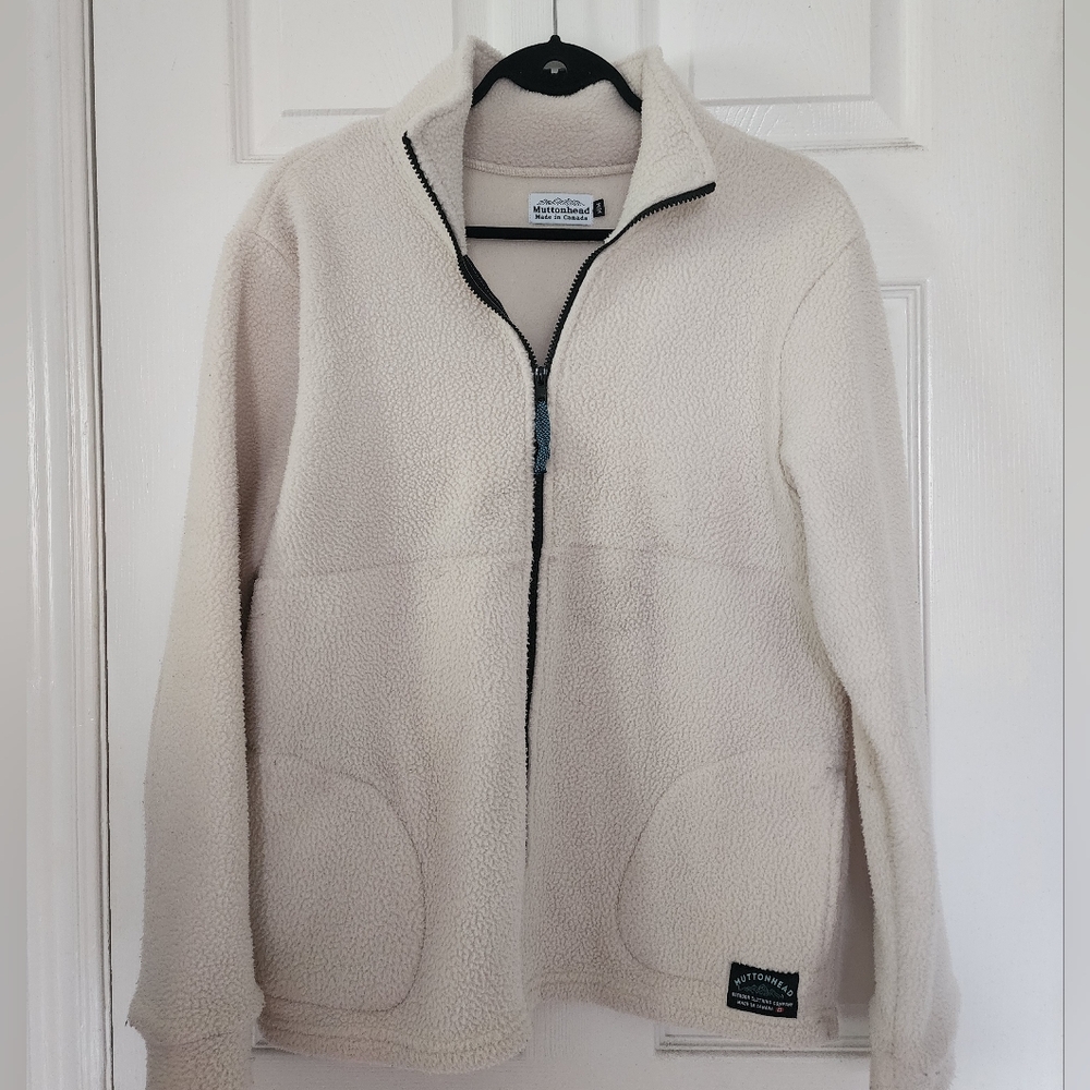 Muttonhead Fleece Full Zip (Size M, Cream)
